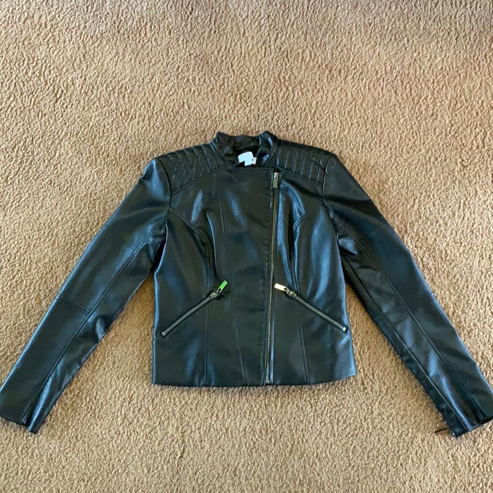 NY&C Black Faux Leather Jacket